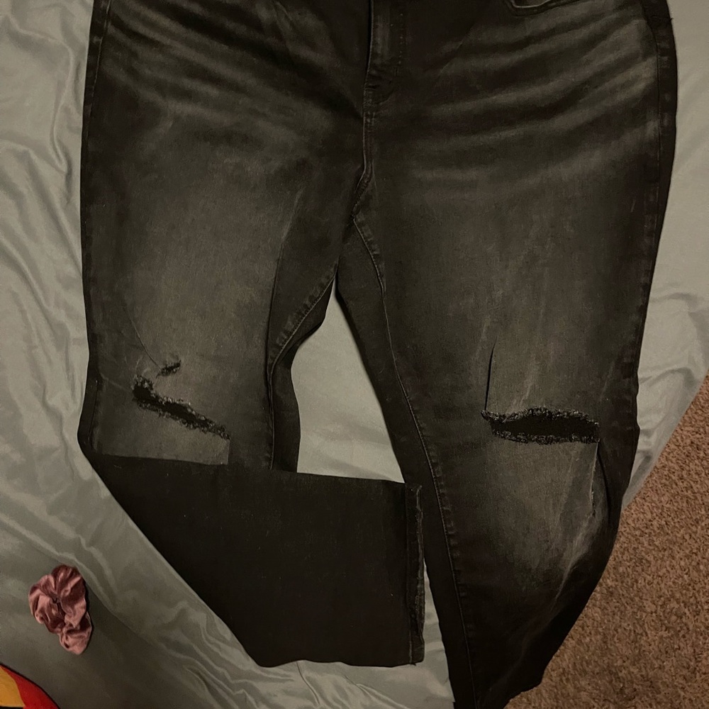 Boyfriend straight vintage stretch mid rise jean